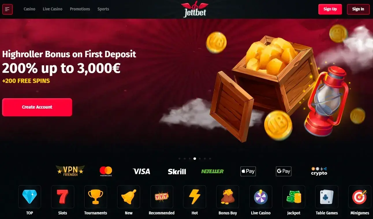 JettBet Casino – Official Online Casino Platform image 1